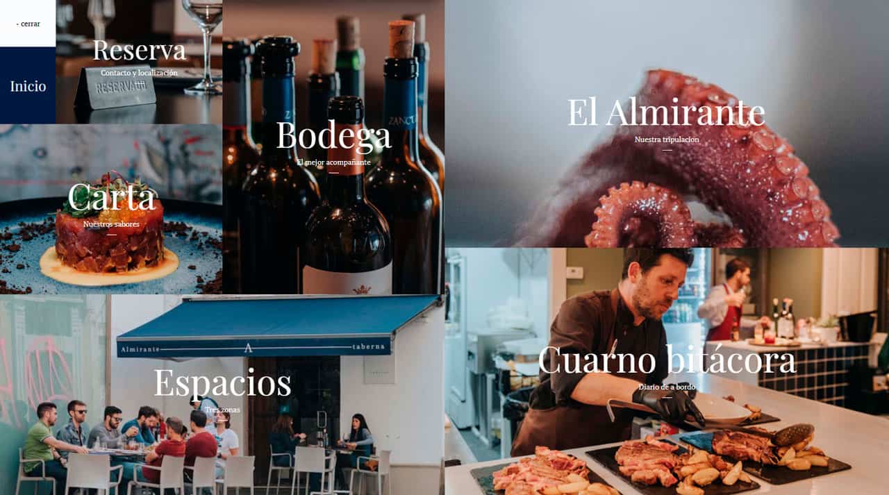 taberna del almirante menu